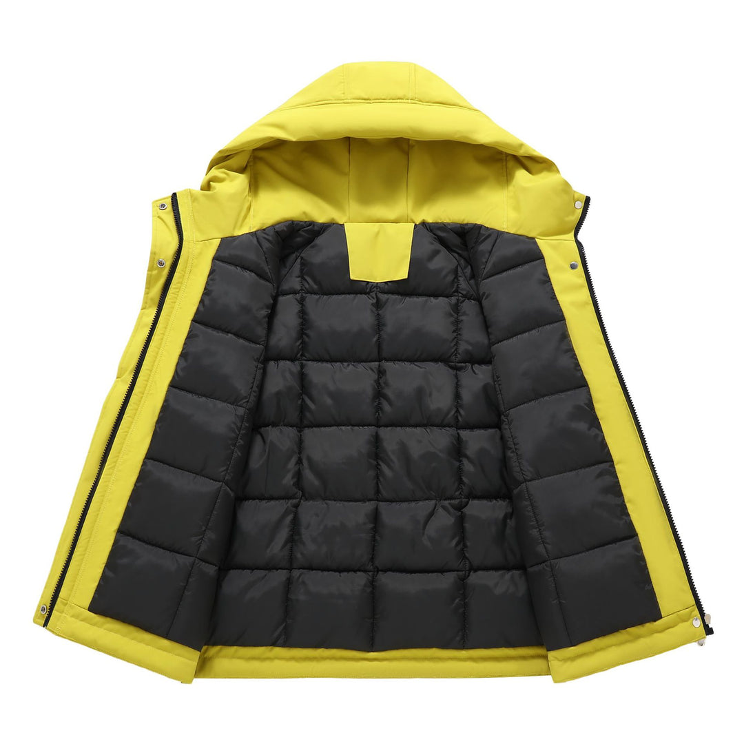 Damen Isolierte Outdoorjacke mit voluminösem Kapuzenkragen und praktischen Taschen EB