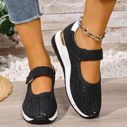 Damen Sportliche Ballerinas mit einzigartigem Lochmuster EB