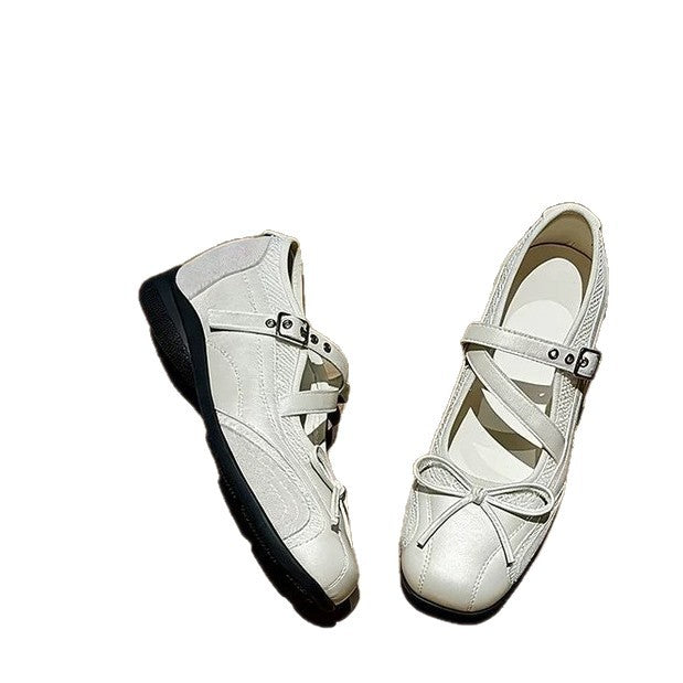 Damen elegante Mary Jane Ballerinas mit dekorativem Riemchen und komfortablem Fußbett EB