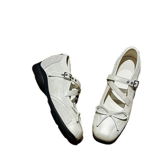 Damen elegante Mary Jane Ballerinas mit dekorativem Riemchen und komfortablem Fußbett EB