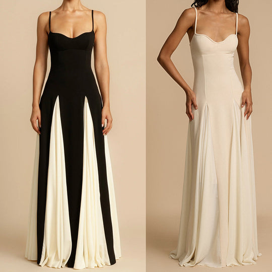 Damen Elegantes Abendkleid mit asymmetrischem Saum und feinen Rüschen EB