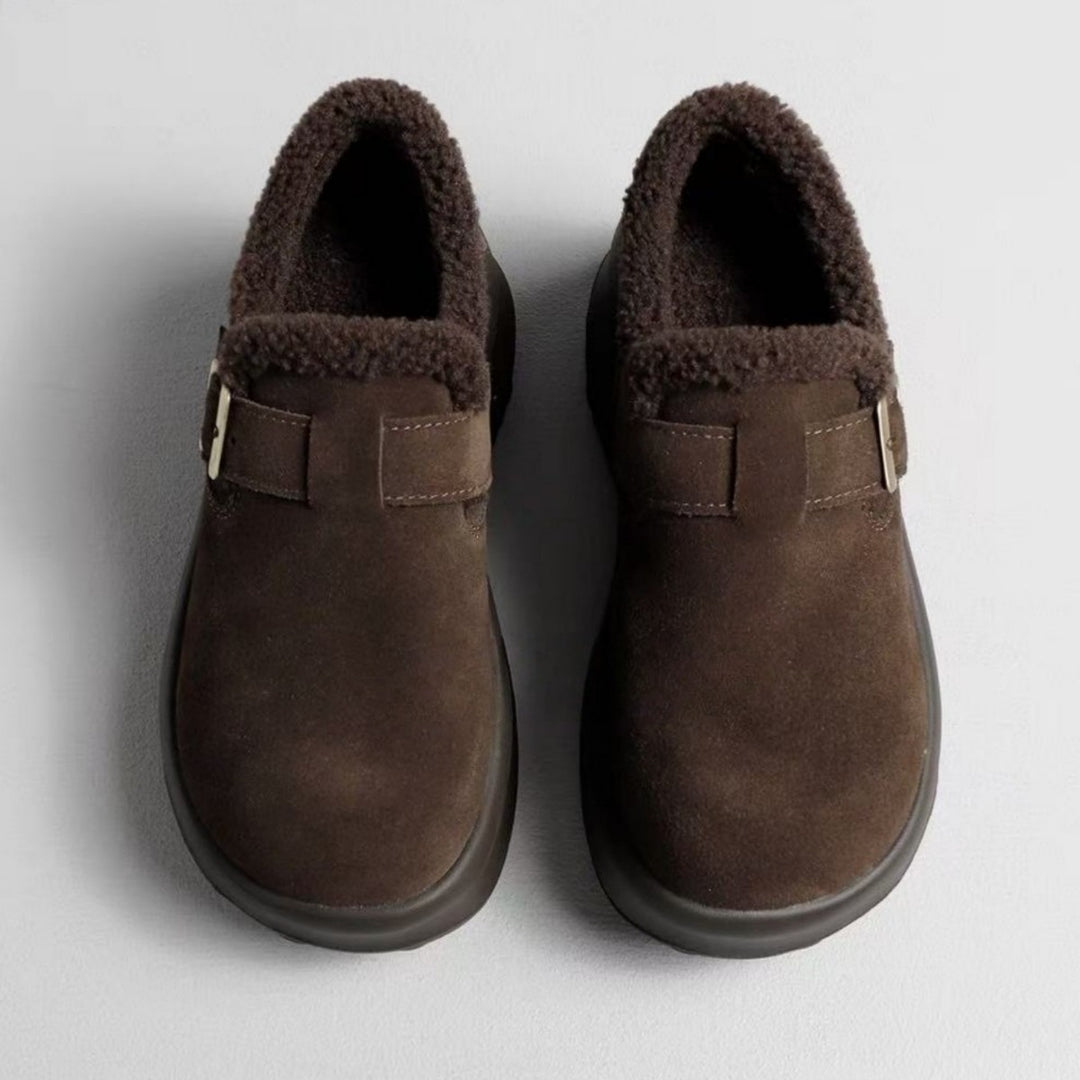 Damen Komfortable Clogs mit elegantem Kunstfellfutter EB