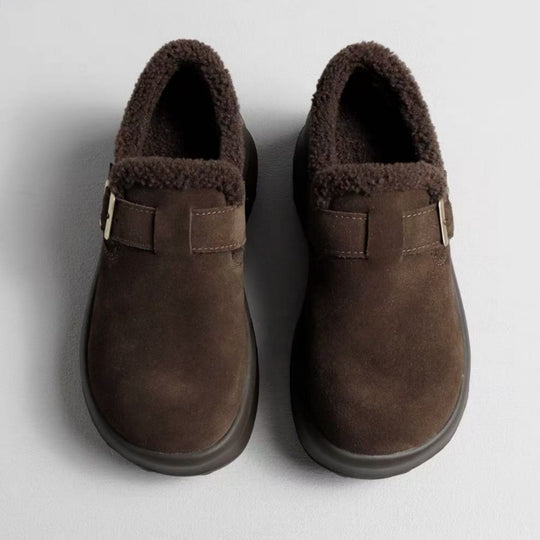Damen Komfortable Clogs mit elegantem Kunstfellfutter EB