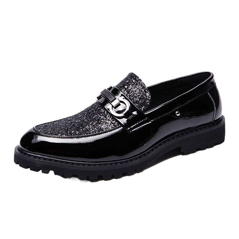 Damen Elegante Mokassins mit glitzerndem Obermaterial EB
