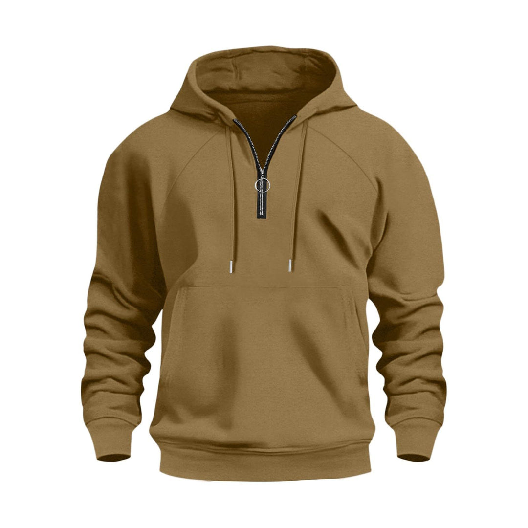 Herren funktionale Kapuzenpullover mit halbem Reißverschluss EB