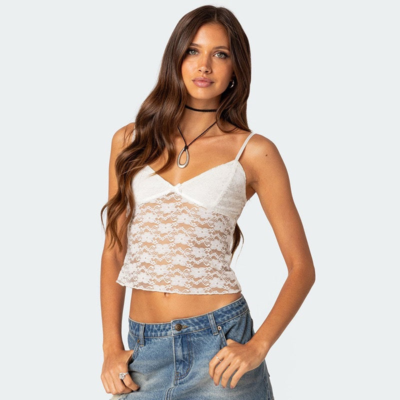 Damen Spitzencami mit verstellbaren Trägern EB