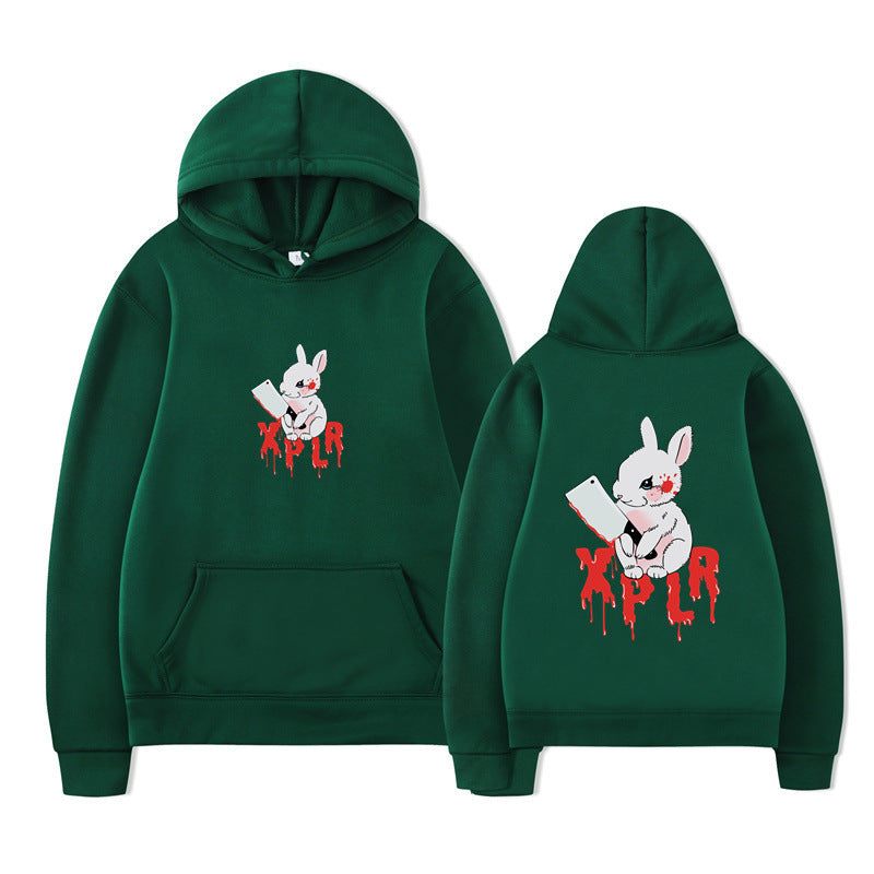 Damen Kapuzensweater mit auffälligem Cartoon-Motiv und bequemer Passform EB