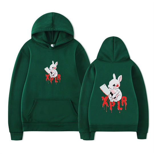 Damen Kapuzensweater mit auffälligem Cartoon-Motiv und bequemer Passform EB