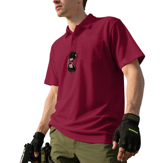 Herren nan funktionelles Kurzarm-Poloshirt mit Brusttasche, eingearbeiteter Stiftlasche und mikroperforierter Belüftung EB