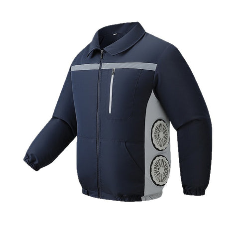 Unisex nan kühlende Ventilationsjacke mit integrierten seitlichen Lüftern und atmungsaktivem Funktionsmaterial R&B