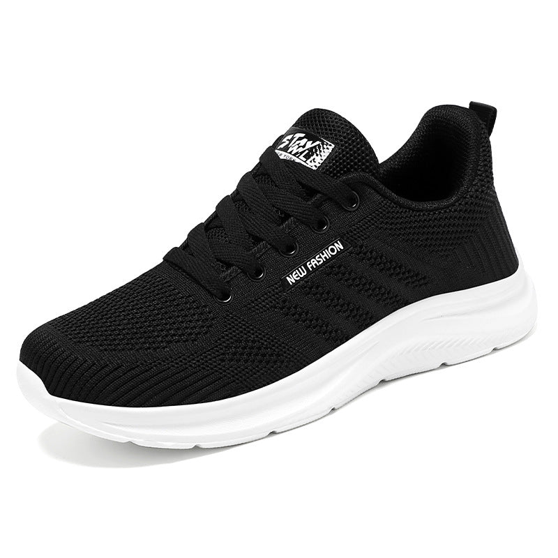 Damen nan atmungsaktive Strick-Komfort-Sneaker mit gepolstertem Fersenbereich und flexibler Leichtlaufsohle EB