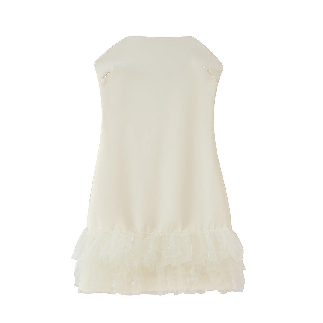 Damen Cocktailkleid mit raffiniertem Tüllsaum und elegantem Schnitt EB
