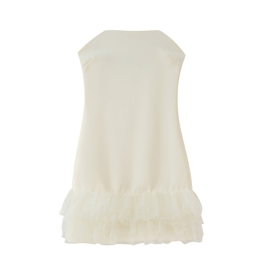 Damen Cocktailkleid mit raffiniertem Tüllsaum und elegantem Schnitt EB