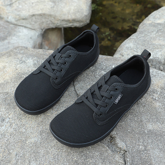 Damen Sportliche Freizeit-Sneaker aus atmungsaktivem Mesh mit rutschfester Sohle EB
