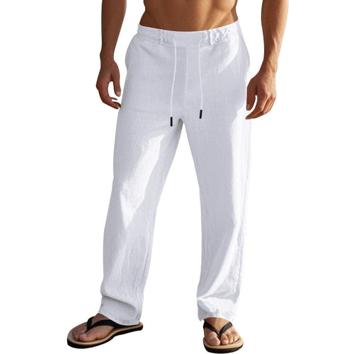 Herren Bequeme Strandhose mit verstellbarem Kordelzug und leichten Materialien EB