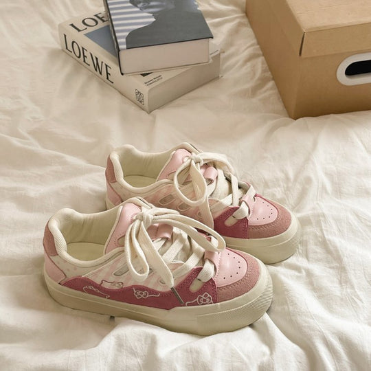Damen Bequeme Sneaker mit floralen Akzenten und atmungsaktiver Sohle EB