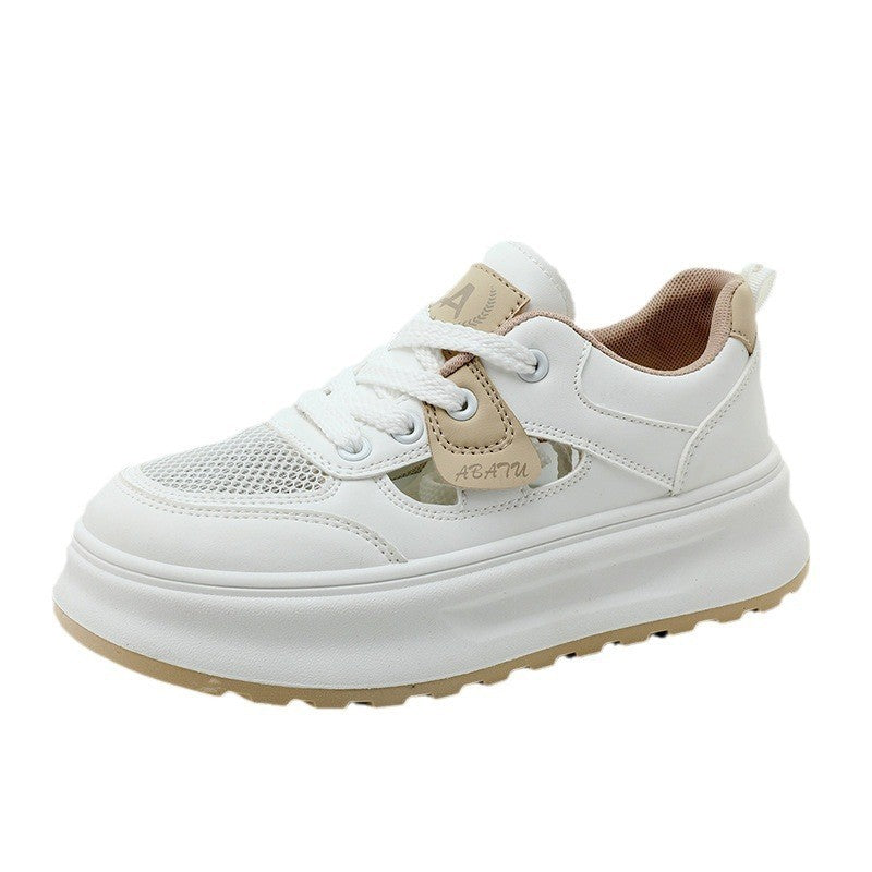 Damen sportliche Sneakers mit atmungsaktiver Mesh-Oberfläche und gepolsterter Sohle EB