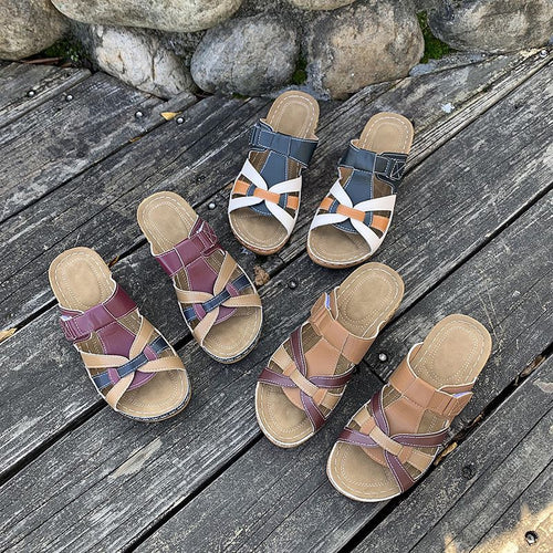 Damen Clogs mit verstellbaren Riemen und gepolstertem Fußbett EB