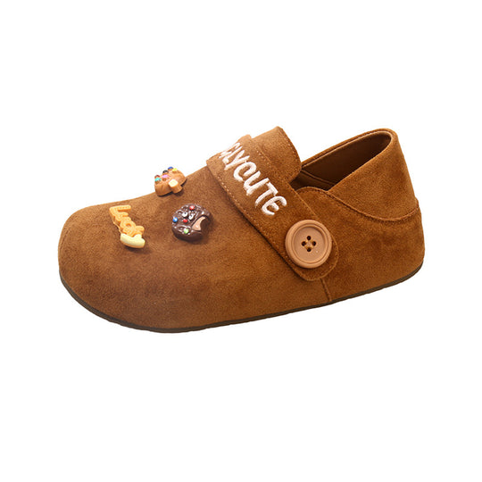 Damen Clogs mit verspieltem Dekor und praktischem Klettverschluss EB