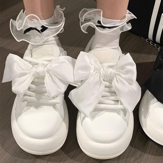 Damen Sneakers mit modischem Schleifen-Design und Komfort-Sohle EB