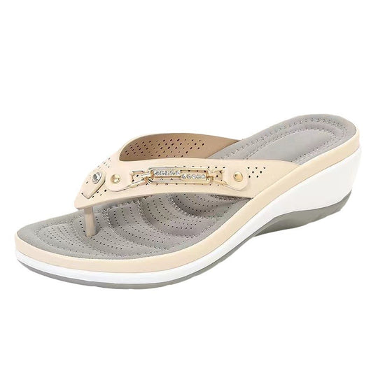 Damen Wedge-Sandalen mit modischem Riemendesign und ergonomischem Fußbett EB