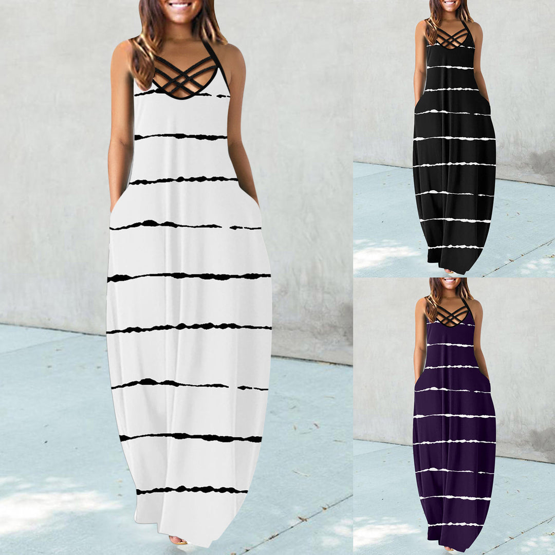Damen Maxikleid mit trendigem Rückenausschnitt EB