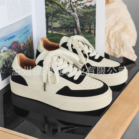 Damen Bequeme Leder Sneaker EB