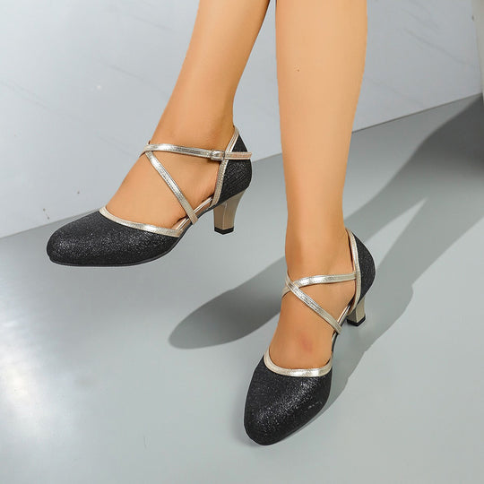 Damen elegante Slingback-Pumps mit geschmeidigem Riemendesign EB