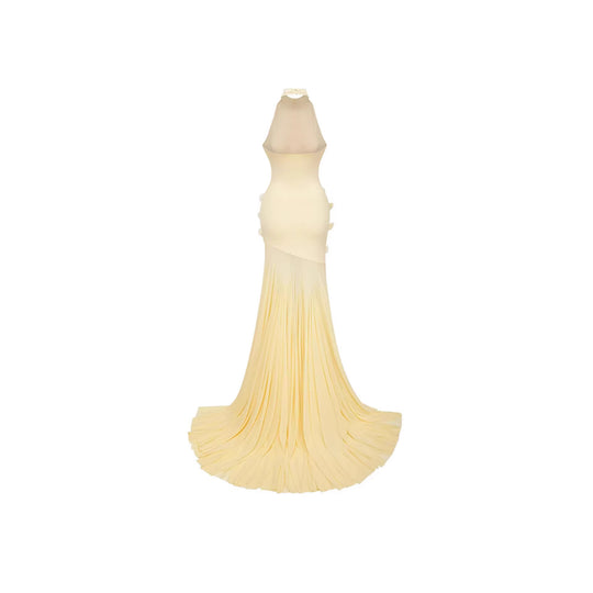 Damen Elegantes Maxikleid mit fließender Drapierung EB