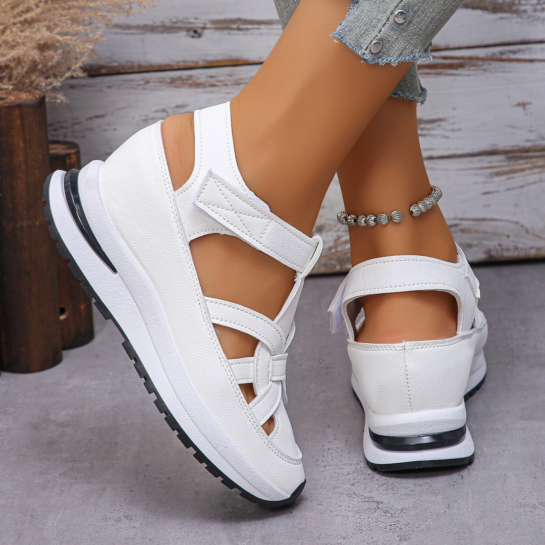 Damen Atmungsaktive Keilsandalen mit verstellbaren Riemen EB