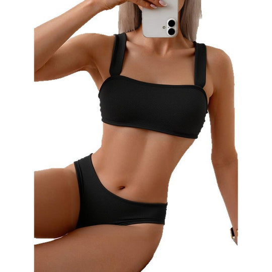 Damen Sportliches Bikini-Set mit breiten Trägern und figurformendem Schnitt EB