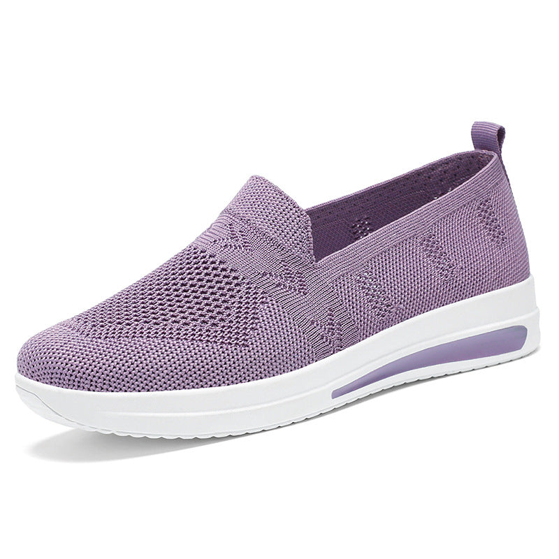 Damen Atmungsaktive Slip-On Sneakers mit flexiblem Obermaterial und komfortablem Fußbett EB