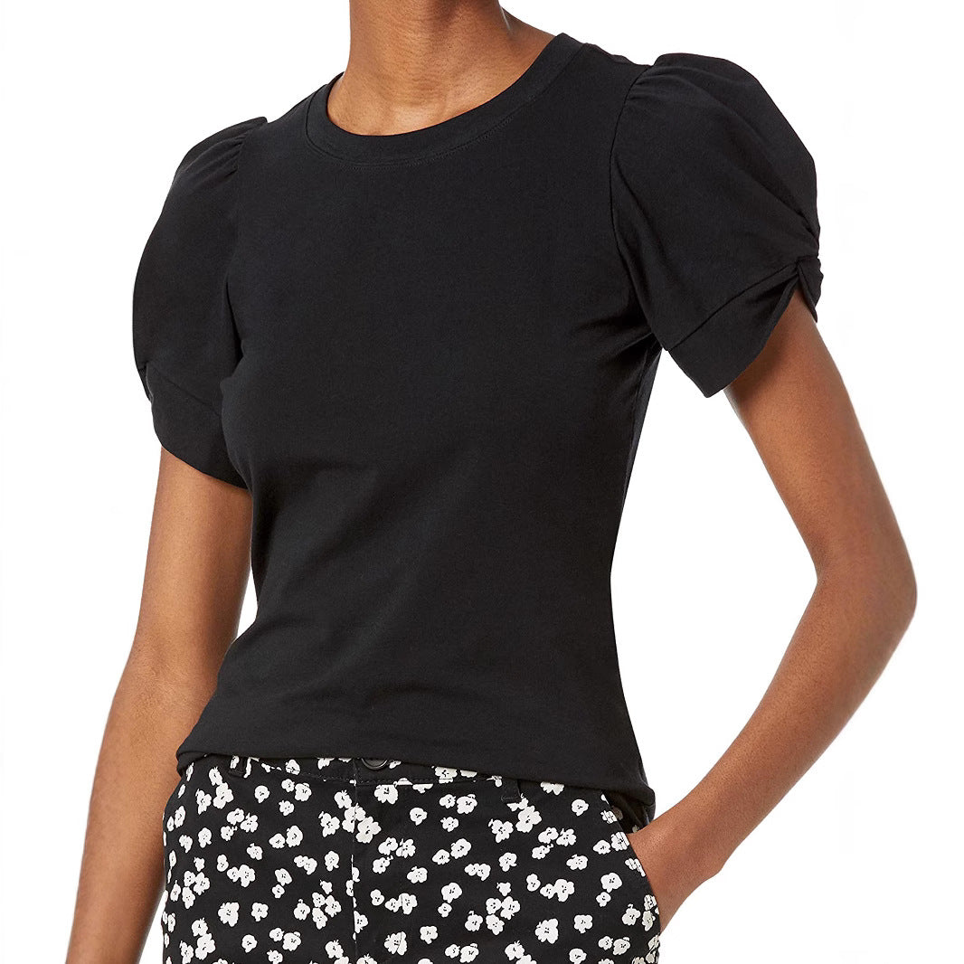 Damen Elegantes Oberteil mit Puffärmeln EB