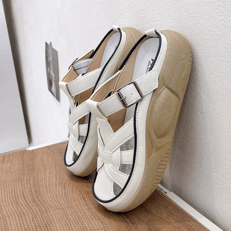 Damen Bequeme Slingback Sandalen mit verstellbarem Riemendesign und anatomischer Fußbett EB