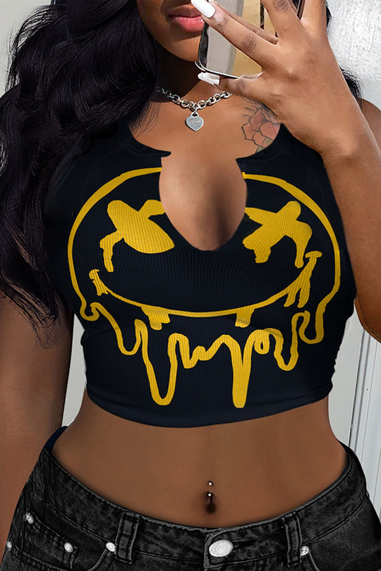 Damen Crop-Top mit auffälligem Schriftzug und lockerer Passform EB
