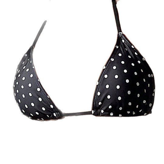 Damen Triangel-Bikinioberteil mit verspieltem Punktmuster EB