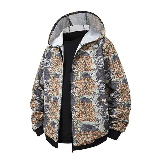 Damen leichte Windbreaker-Jacke mit farbenfrohem Muster und atmungsaktiven Eigenschaften EB