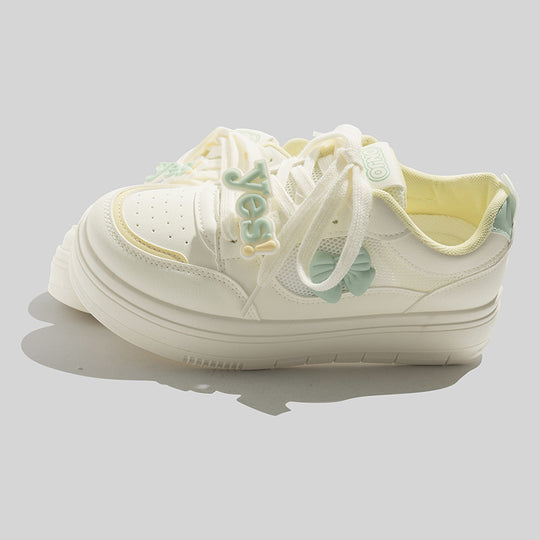 Damen Sneaker mit verspieltem Schleifenmotiv und bequemer Dämpfung EB