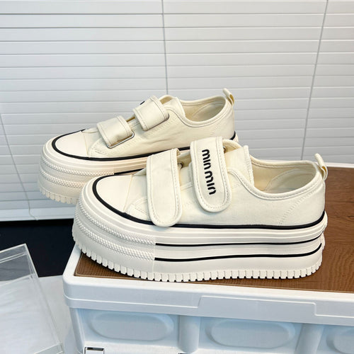Damen Chunky Sneakers mit Klettverschluss und modischer Plateausohle EB