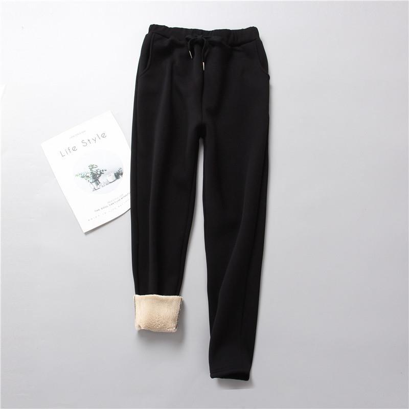 Damen nan gefütterte Therm-Jogginghose mit Kordelzug, seitlichen Eingrifftaschen und schmalem Bein EB