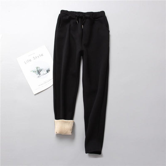 Damen nan gefütterte Therm-Jogginghose mit Kordelzug, seitlichen Eingrifftaschen und schmalem Bein EB
