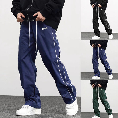 Herren Hochwertige Freizeithose mit verstellbarem Bund und seitlichen Streifen EB