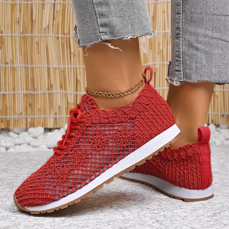 Damen atmungsaktive und flexible Netz-Sneaker EB