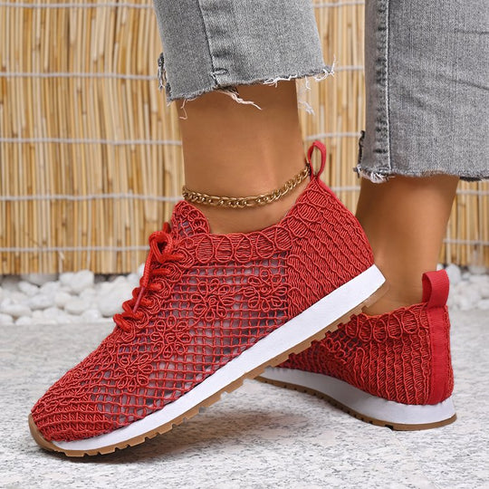 Damen atmungsaktive und flexible Netz-Sneaker EB