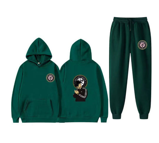 Damen Set aus Kapuzenpullover und Jogginghose mit einzigartigem Druck EB