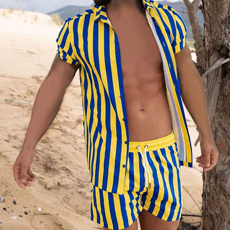 Damen lässiges Streifen-Matchingset EB