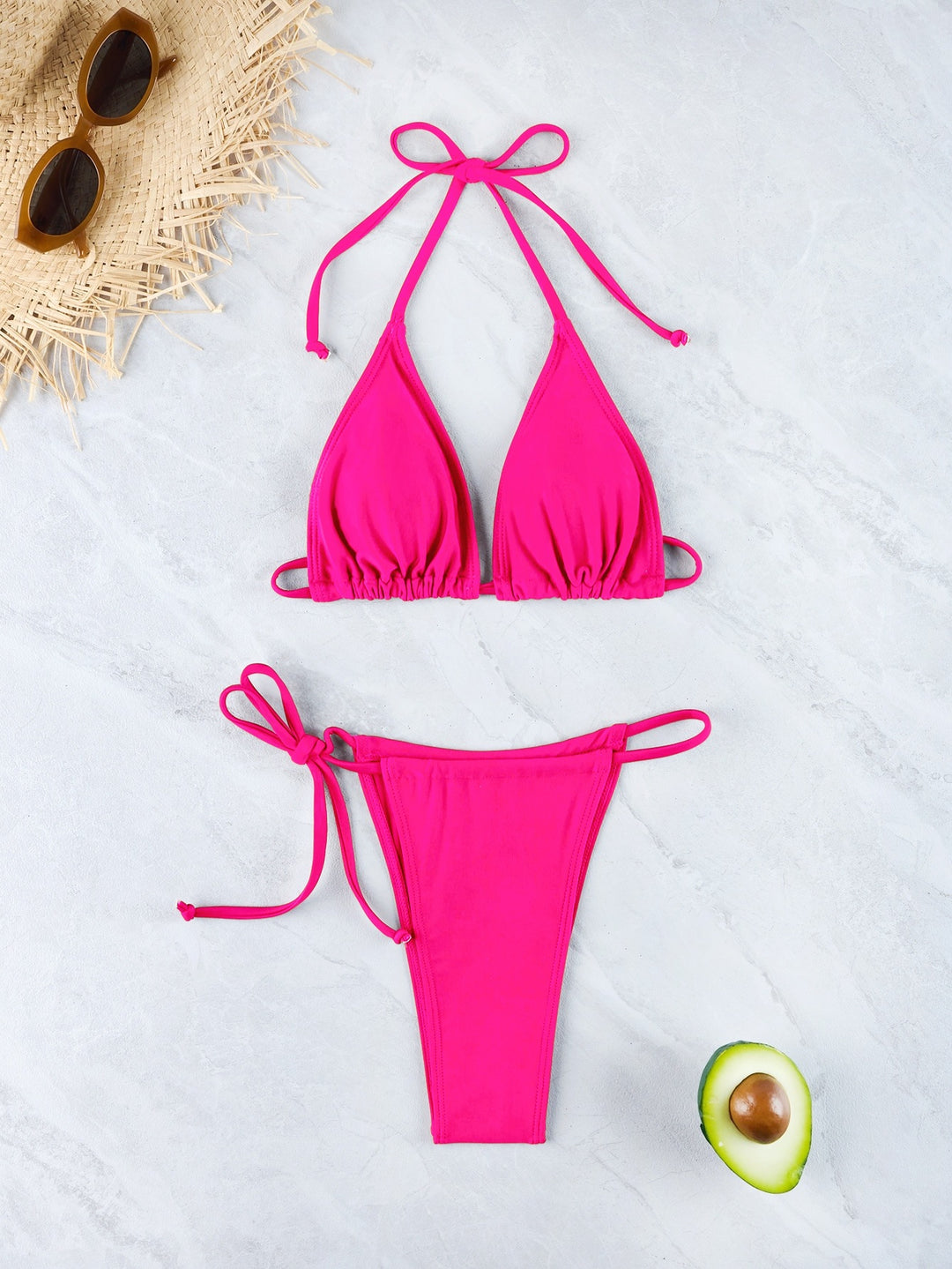 Damen Triangel-Bikini-Set mit verstellbarem Rückenverschluss EB