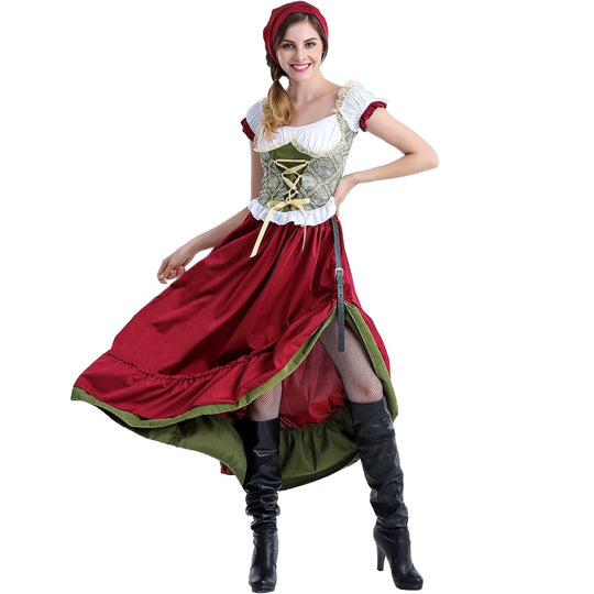 Damen Trachtenkostüm mit eleganten Rüschen und romantischem Mieder EB