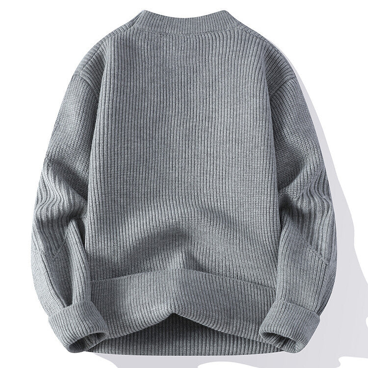 Damen moderner Strickpullover mit geometrischem Muster EB
