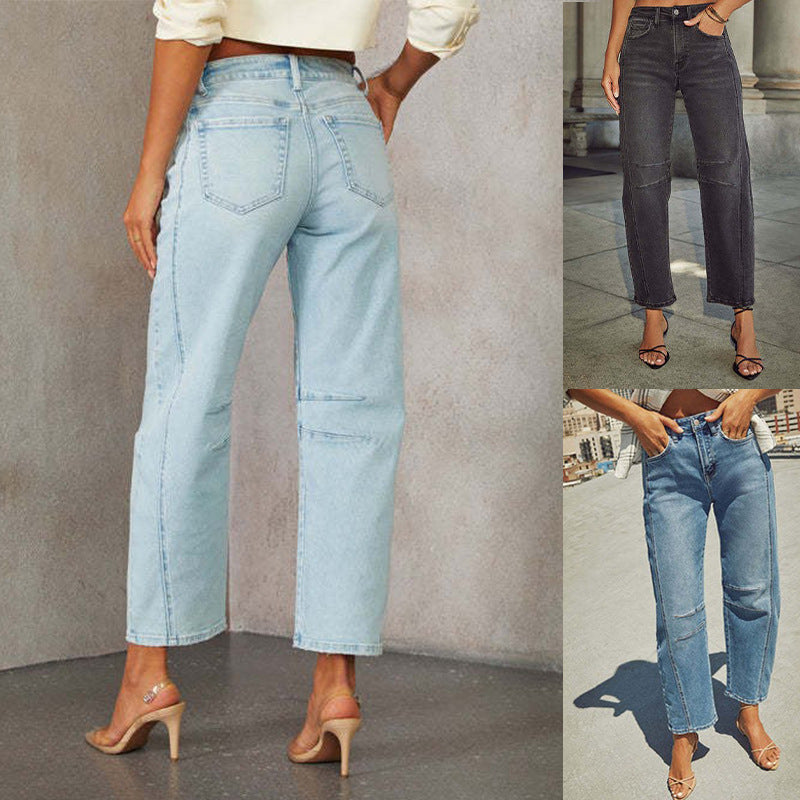 Damen Hochbundige Jeans EB